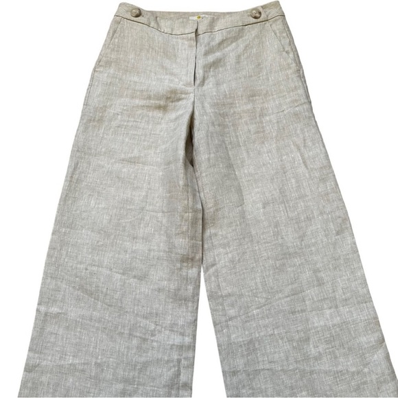 Boden Myra Wide Leg High Rise 100% Linen Pants T0109 UK 10R US 6R - Picture 1 of 11